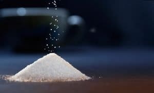 A pile of sugar representing non clean eating